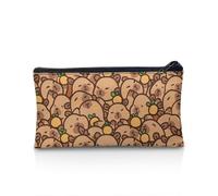 POLERO Estuche para lápices para niñas y niños, papelería escolar, estuche con cremallera para lápices para oficina, Bonitos patrones Capybara, Talla única, Mochila escolar