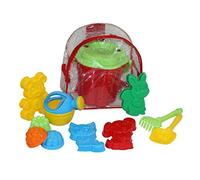 Polesie 5006 168-In Rucksack Bucket, Sieve, (Squirrelwithdoggiewithkitten-Bear),3 Forms, Shovel No 5, Rake No5 Small Watering Can No