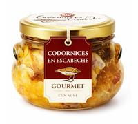 POLGRI Codornices en Escabeche Conserva Gourmet Carne de Caza con AOVE 2 Codornices Tarro de Cristal 640 ml Aperitivo Premium Receta Manchega Lista para Servir Tapa Gourmet Artesana