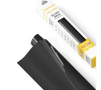 POLI-FLEX® Lámina de transferencia de carbono para textiles, lámina de diseño en aspecto de carbono para planchar, lámina de plóter para camisas de bricolaje, color negro carbono, 30,5 cm x 61 cm
