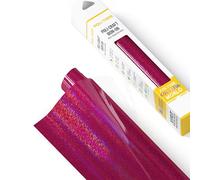 POLI-FLEX® STARFLEX - Lámina de transferencia para textiles, efecto holográfico, para plancha, para manualidades, camisetas, color fucsia, 30,5 cm x 61 cm
