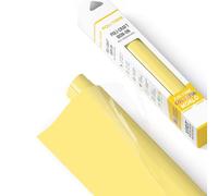 POLI-FLEX® TURBO® - Lámina de transferencia para textiles, lámina flexible para planchar, lámina para plóter para camisas de bricolaje, color amarillo pastel mate, 30,5 cm x 122 cm