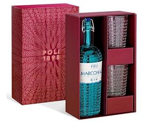 POLI GIN MARCONI 42 ESTILO MEDITERRANEO PACK CON DOS COPAS 70 CL