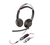 Plantronics Blackwire 5220 Binaural Diadema Negro, Rojo