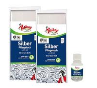 Poliboy Paño de limpieza de plata - Paño de limpieza de plata contra el deslustre da un nuevo brillo - Paño de pulido de plata para cubiertos y joyas - 2 x 1 paño - Incluye muestra de producto