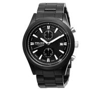Police 11289JSB/02M - Reloj cronógrafo de caballero de cuarzo con correa de acero inoxidable negra - sumergible a 100 metros