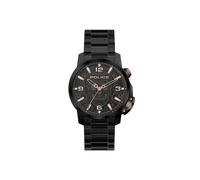 Police analógico modelo ferndale 3h black dial/black braz. marca