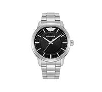 Police Analógico Modelo RAHO 3H Black DIAL SS Bracelet. Marca