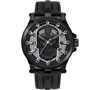 Police analógico modelo vertex 3h black dial black strap. marca