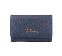 Police Cartera de mujer de piel auténtica compacta con botón y cremallera, monedero y caja de regalo, Navy 736, ESTÁNDAR, 736 g