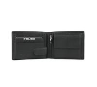 Police Cartera de piel auténtica para hombre con caja de regalo, Negro 88 Clásico Dos Ventanas, Clásico
