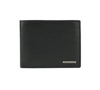 Police Cartera para Hombre de Cuero Auténtico con Monedero, Billetera Plegable con Ranuras para Tarjetas y Compartimento para Billetes, Caja de Regalo, Negro