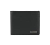 Police Cartera para Hombre de Piel Auténtica, Billetera Plegable con Monedero y Ranuras para Tarjetas, Diseño Delgado y Elegante, Caja de Regalo, Negro