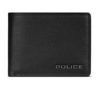 Police Cartera RFID de piel 12 cm desplegable con compartimento de cremallera negro