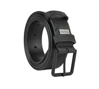 Police Cinturón de hombre de piel auténtica, 3,5 cm de altura, se puede acortar, sin níquel, talla 52-56, Negro Black Black 47, 125 cm (TG 52-56)