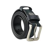 Police Cinturón de hombre de piel auténtica, deportivo, 4 cm de alto, se puede acortar, sin níquel, 125 cm (TG 52-56)