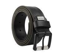 Police Cinturón Hombre de Piel Genuina, Deportiva, Ancho 4 cm, Ajustable, Libre de Níquel, 115 cm (TG 48-52)