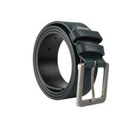 Police Cinturón Hombre de Piel Genuina, Deportiva, Ancho 4 cm, Ajustable, Libre de Níquel, 115 cm (TG 48-52)