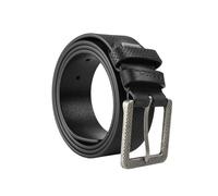 Police Cinturón Hombre de Piel Genuina, Deportiva, Ancho 4 cm, Ajustable, Libre de Níquel, 115 cm (TG 48-52)