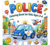 Police Coloring Book for Kids Ages 3-6: Police Cars, Police Trucks, Police Station, Helicopter and Police Equipment | Easy Simple Coloring Pages with Bold Lines (My First Vehicle Coloring Series)