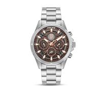 Police Función Reloj Defender, Plata Marrón, Talla única, Pulsera