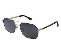 POLICE Gafas de sol para hombre, SPLC34, Origins 41, color dorado rosè brillante con piezas negras brillantes, tailla 58, Piloto, Metal