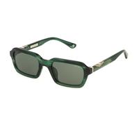 Police Hombre SPLL14 ORIGINS 57 09N6 Gafas de sol Acetato Verde Verde Cuadrada Normal