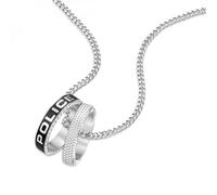 POLICE JEWELLERY pilas DUO BLACK/SILVER NECKLACE - : Negro C