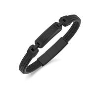 POLICE Layerlock - Pulsera de piel para hombre (190 mm), color negro