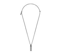 POLICE Linkline - Collar para hombre (acero inoxidable, 500 + 200 mm), color plateado y negro