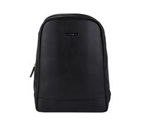 Police Mochila para ordenador portátil de 17 pulgadas, de piel sintética, color negro