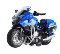 Police Motorcycle Toys - Pull Back Toy Motorcycle with Sound And Light Toys 3-9 Years Old (blue)