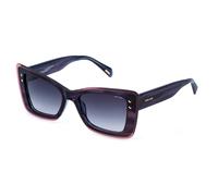 Police Mujer SPLR97 09YE Gafas de sol Acetato Azul Fumar Mariposa Normal Matizado