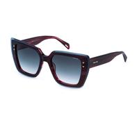 Police Mujer SPLR98 0P60 Gafas de sol Acetato Violeta Azul Mariposa Normal Matizado
