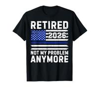 Police Officer Retired 2026 Not My Problem Anymore Vintage Camiseta