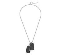 Police PEAGN0042001 - Colgantes negros duet con cadena para hombre, talla única, acero inoxidable, sin piedras preciosas