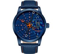 Reloj De Hombre Police De Cuero Azul Naranja Police Avondale UPOA0022102