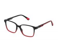 POLICE pilas PLASTIC OPT.FRAME POLICE KIDS - MAT: Injected_C: SEMI MATT BLACK W/RED PARTS : 140x16 / Junior D