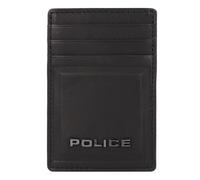 Police PT16-08536 Estuche para tarjetas de crédito de cuero de 7 cm con pinza para billetes negro