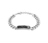 Police Pulsera de alambre para hombre chapada en oro y negro con diseño de malla, talla única, Edelstahl, No es una piedra preciosa