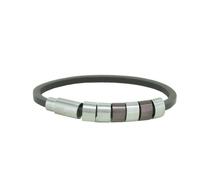 Police Pulsera Hombre Sixpack Acero Inoxidable Cuero Pj.22653blc/02-19