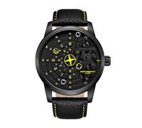 Police Reloj analógico de Cuarzo para Hombre con Correa de Piel PEWJA0022101, Negro, Talla única, Correa