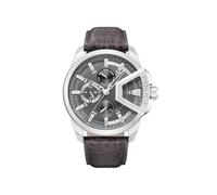 Police Reloj analógico de Cuarzo para Hombre con Correa de Piel PEWJF0005703, Plateado y marrón, Moderno