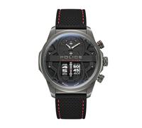 Police Reloj analógico de Cuarzo para Hombre con Correa de Silicona PEWJM0006505, Gris-Negro