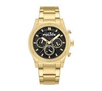 Police - Reloj con función Knotty - Cuarzo Movimiento de Reloj - Ancho de la caja: 42 mm - Acero inoxidable - 5 ATM, oro negro, 42, pulsera