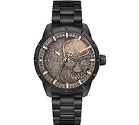 Police Reloj de Cuarzo para Hombre, Acero Inoxidable, Negro, 46 mm, Esfera Negra y Dorado, Resistente al Agua 5 Bar, PL15715JSB.02M