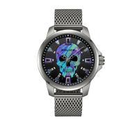 Police Reloj de Pulsera analógico Mensor con Correa de Acero Inoxidable, Gris, Talla única, Pulsera