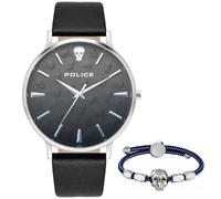 Police Reloj Hombre Analogico Cuarzo con Correa de Cuero PL.TASM2.Set.20