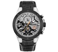 Reloj De Hombre POLICE SAIHO PL.15711JSTB/04 Cuero Negro Dual Time