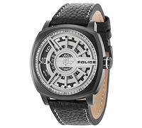 Police Speed Head Reloj para Hombre Analógico de Cuarzo con Brazalete de Piel de Vaca R1451290002